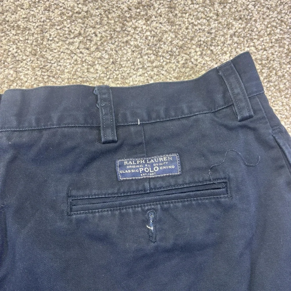 Polo Ralph Lauren Tyler Short Shorts Mens 38 Blue Pleated Chino Summer 9 Inseam